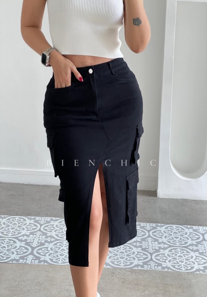 Falda midi cargo Roma